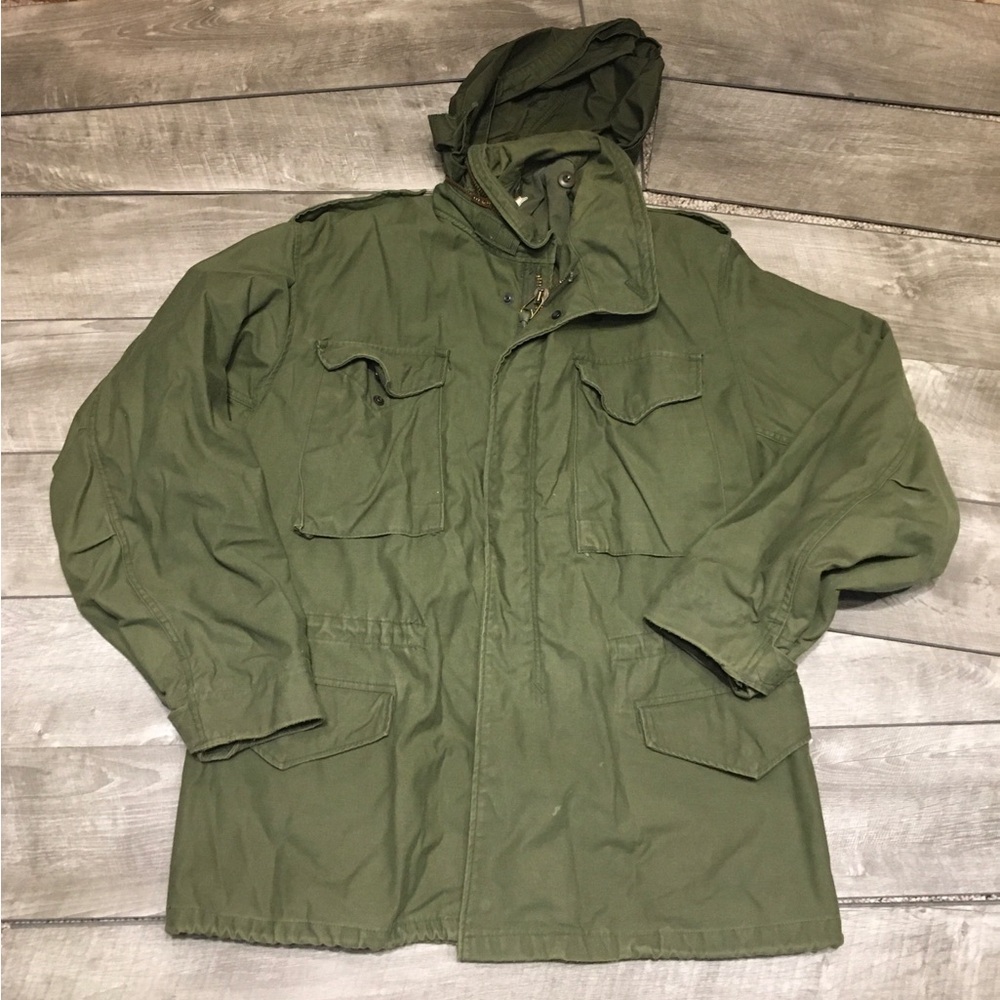 OG107 Vietnam Field Coat Jacket Medium So-Sew Vtg Army M65 M-1965 Olive Green M